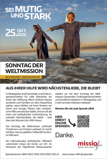 Freianzeige Sonntag der Weltmission 2026