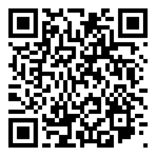 Schwarz-weißer QR-Code auf weißem Hintergrund