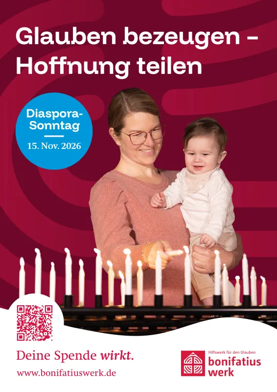 Plakat zur Diaspora-Aktion 2026 des Bonifatiuswerks